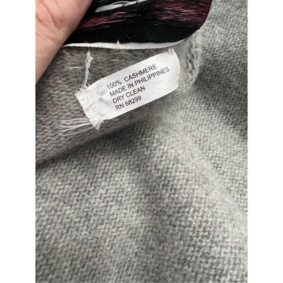 Carolyn Rowan x Stephanie Gottlieb Duster Gray Long Cardigan Sweater Rainbow - Picture 6 of 6